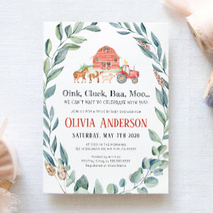 Invitation à la baby shower Défilé d'animaux de la