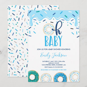 Invitation à la Baby Shower Donut Oh Bébé Donut Sh