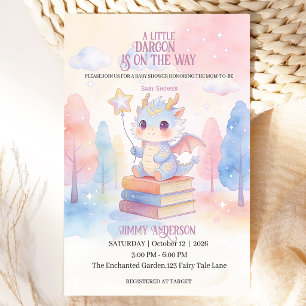 Invitation à la baby shower Dragon