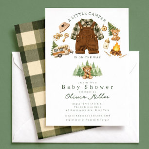 Invitation à la Baby Shower du Petit Campeur