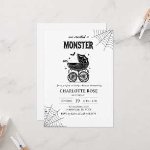Invitation à la Baby Shower du Petit Monstre d'Hal