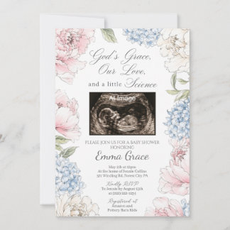 Invitation à la baby shower : Grâce de Dieu, Amour
