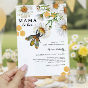 Invitation à la Baby Shower Honey Bee Mama to Bee 