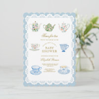Invitation à la Baby Shower : l'heure du thé