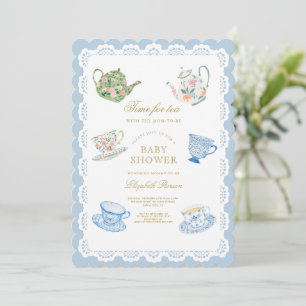 Invitation à la Baby Shower : l'heure du thé