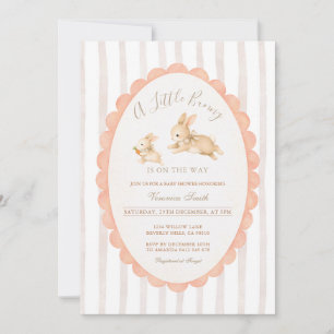 Invitation à la Baby Shower Little Bunny en route
