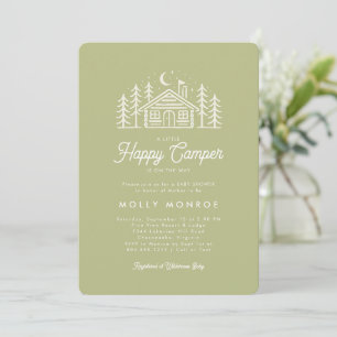 Invitation à la baby shower Little Happy Camper