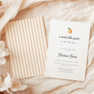 Invitation à la baby shower Little Peach