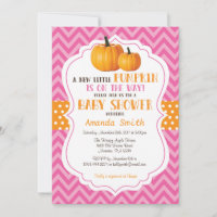 Invitation à la baby shower Little Pumpkin Pink Ch