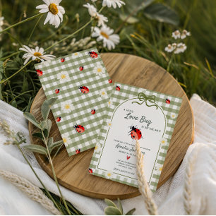 Invitation à la baby shower Love Bug