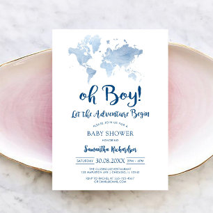 Invitation à la baby shower Oh Boy