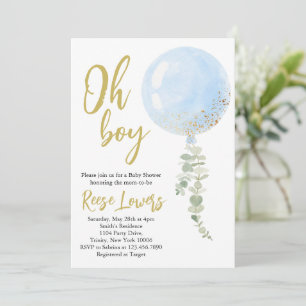 Invitation à la baby shower Oh Boy