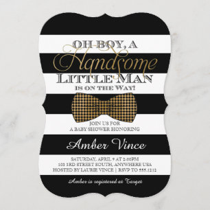 Invitation à la Baby Shower Oh Boy Little Man