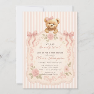 Invitation à la Baby Shower Ourson