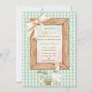 Invitation à la baby shower Silly Goose