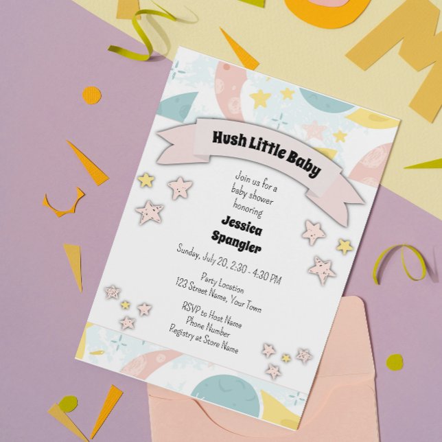 Invitation à la Baby Shower sur le thème de la Com (Créateur téléchargé)
