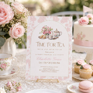 Invitation à la Baby Shower Time for Tea