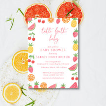 Invitation à la Baby Shower Tutti Frutti
