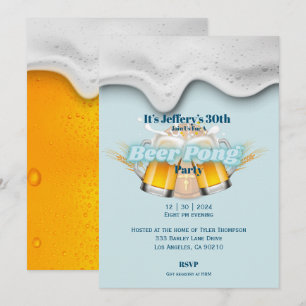 Invitation à la bière pong