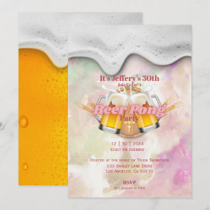 Invitation à la bière pong