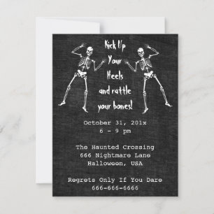 Invitation à la Boogie des Os Halloween