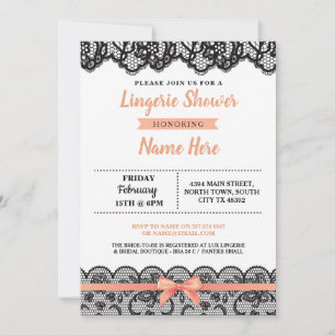 Invitation à la boussole Lingerie Peach Black Lace
