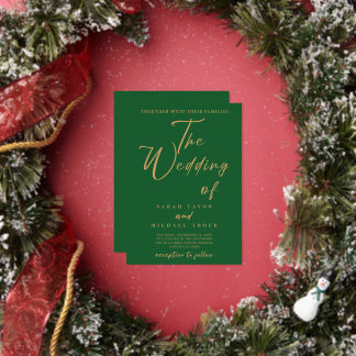 Invitation à la calligraphie or | Royal Green