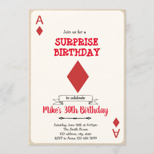 Invitation à la carte de jeu Casino