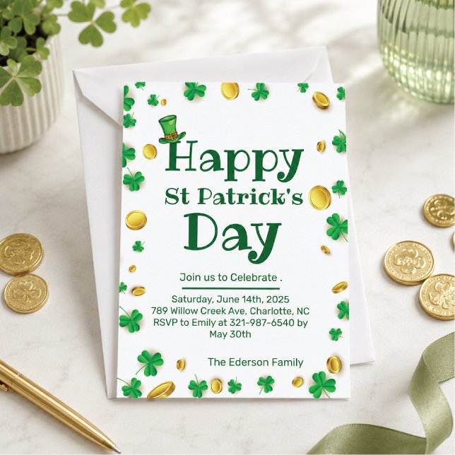 Invitation à la célébration de la Saint-Patrick (Créateur téléchargé)