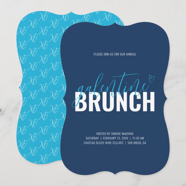 Invitation à la célébration de l'événement Bleu Ya (Devant / Derrière)