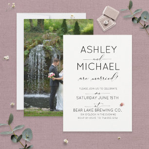 Invitation à la célébration de mariage photo de je