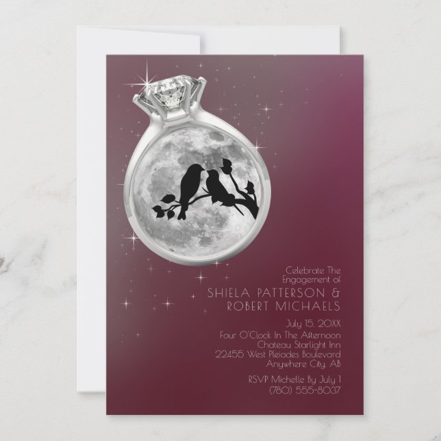 Invitation à la célébration des fiançailles (Devant)