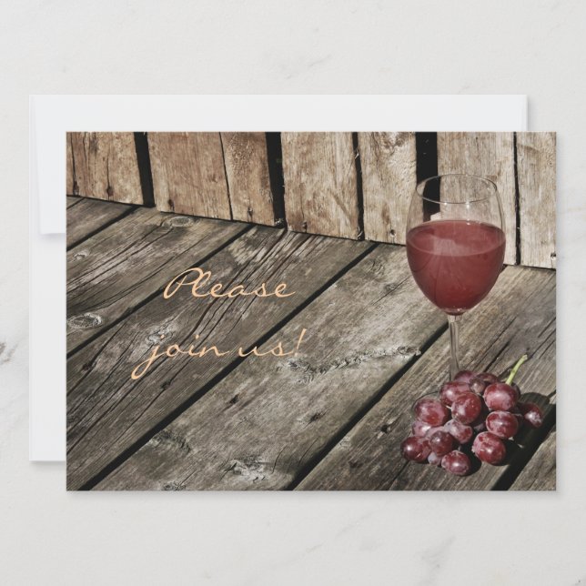 Invitation à la célébration du dîner de vin (Devant)