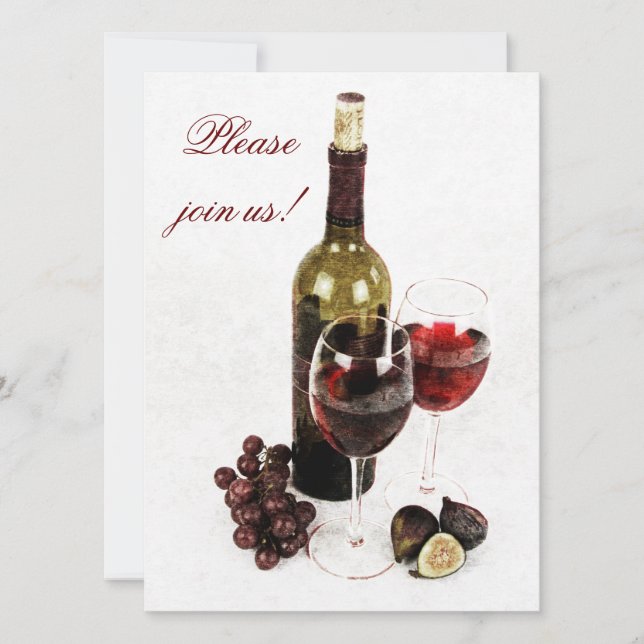 Invitation à la célébration du dîner sur le vin et (Devant)