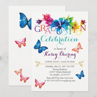 Invitation à la cérémonie de graduation en arc-en-