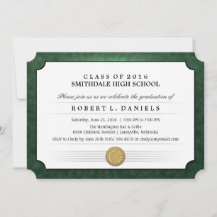 Invitation à la cérémonie de remise des diplômes G