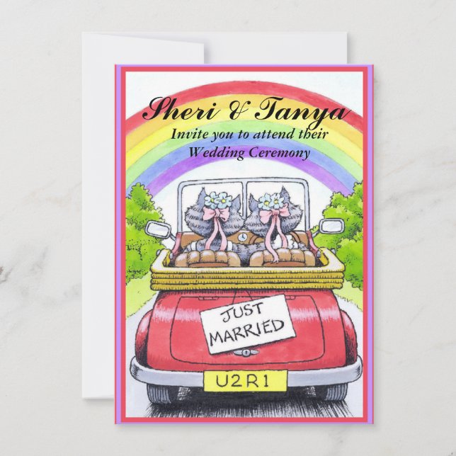 Invitation à la cérémonie des Mariages de Gay Lasb (Devant)