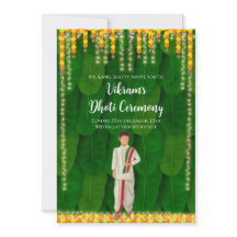 Invitation à la cérémonie du Dhoti