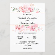 Invitation à la cérémonie du mariage.
