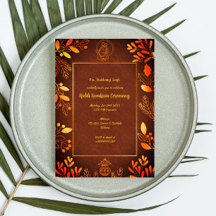 Invitation à la cérémonie Haldi Kumkum