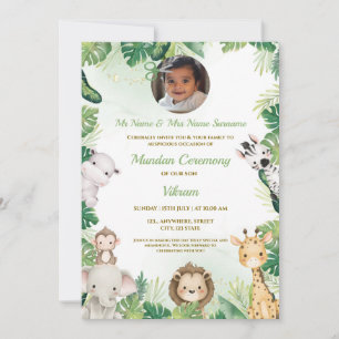 Invitation à la cérémonie indienne de Mundan, Invi