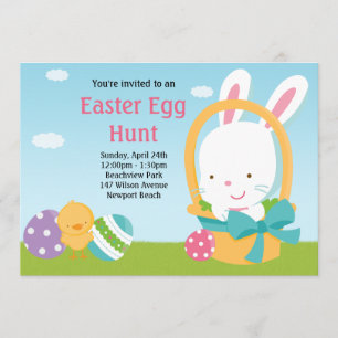 Invitation à la chasse aux oeufs de Pâques