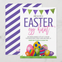 Invitation à la chasse aux oeufs de Pâques