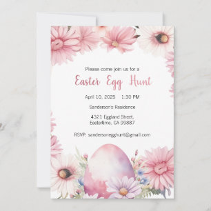 Invitation à la chasse aux oeufs de Pâques, fête d