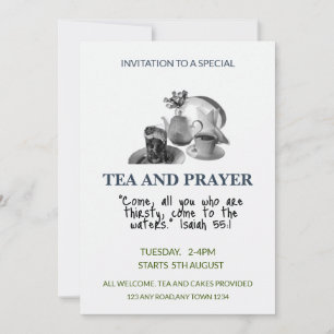Invitation à la communion et à la prière : Thé et