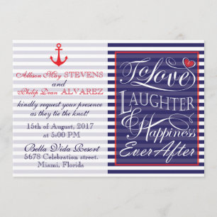 Invitation à la conception de mariages nautiques