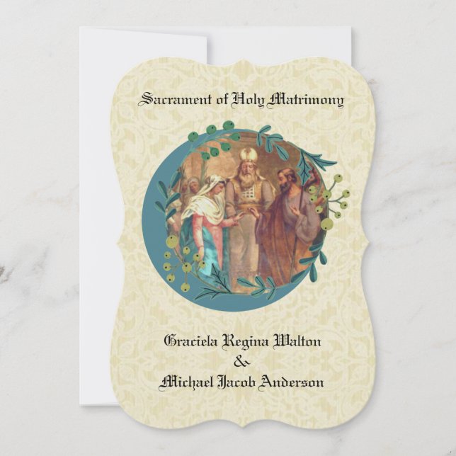 Invitation à la couronne de Mariage Floral (Devant)