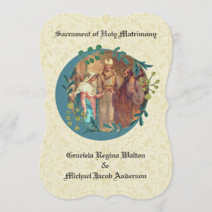 Invitation à la couronne de Mariage Floral