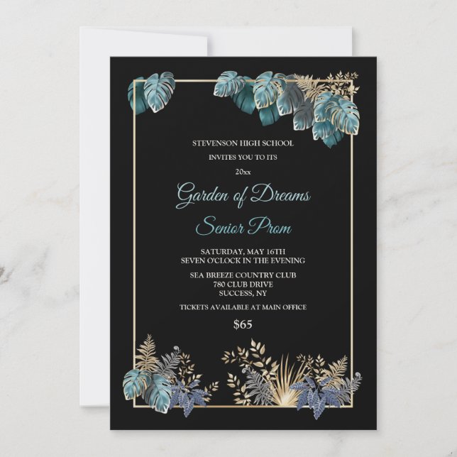 Invitation à la course des Feuilles tropicaux (Devant)