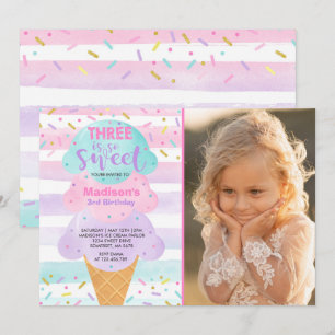 Invitation à la crème glacée 3 ans, c'est joli 3 a
